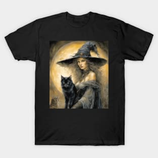 Witch with cats T-Shirt